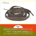 100% polyester braided dark brown flat shoelaces